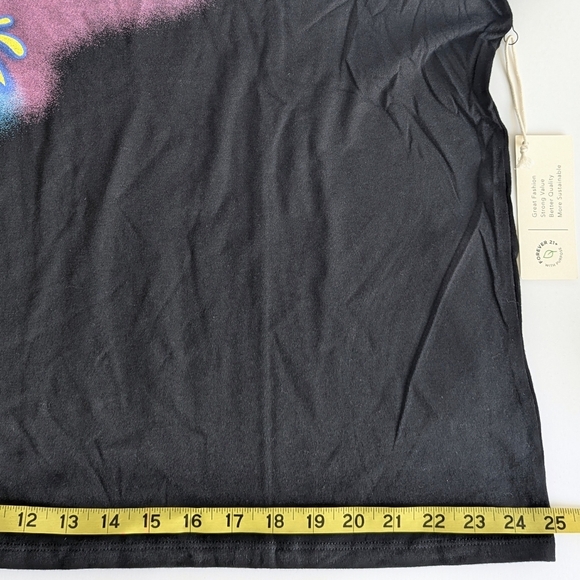 Doing My Best Black Graphic Tee Glitter Jumping Dolphin Purple Blue Yellow sz 1X - Picture 12 of 12